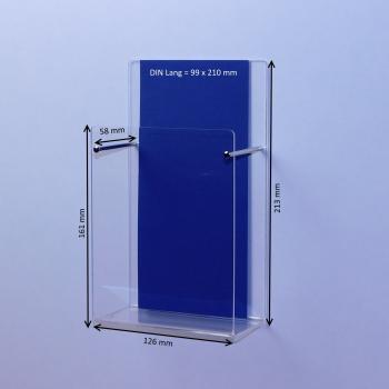 Wand-Prospekthalter DIN LangHochformat Fülltiefe 58mm